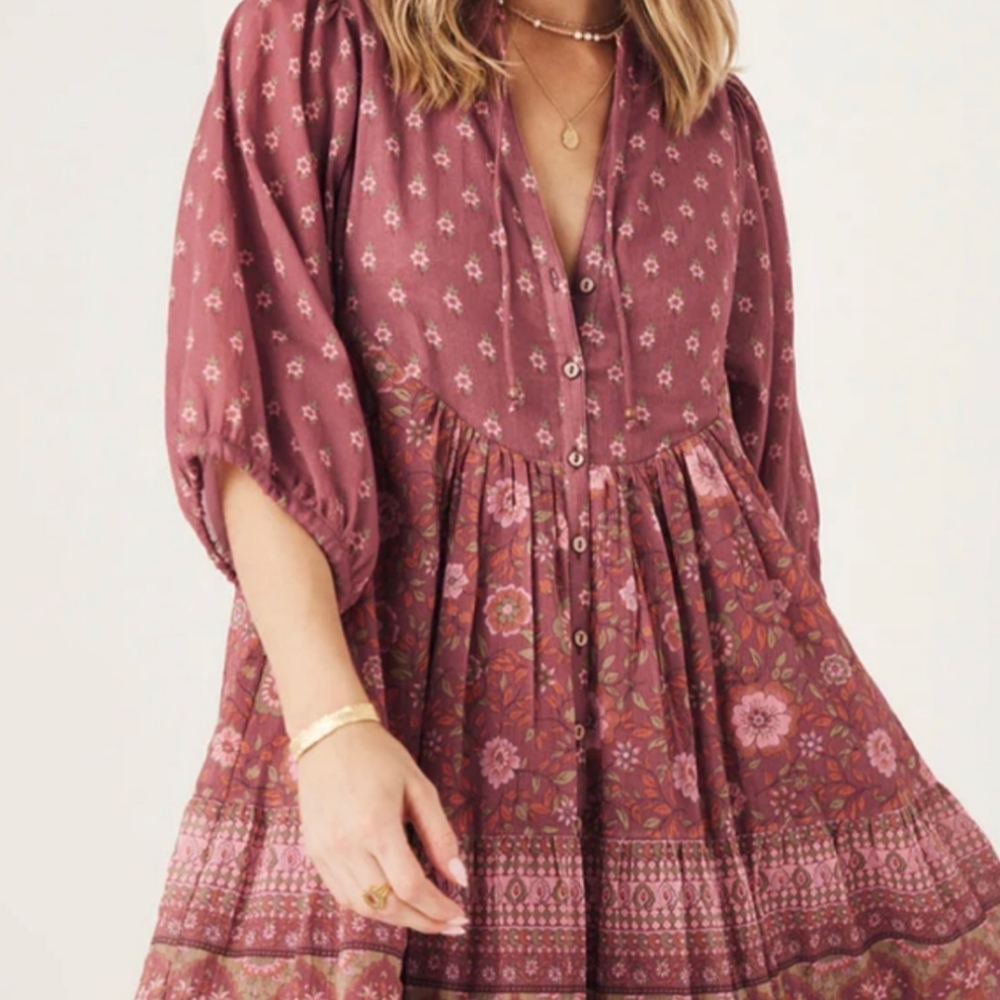SPELL Utopia Tunic in Berry